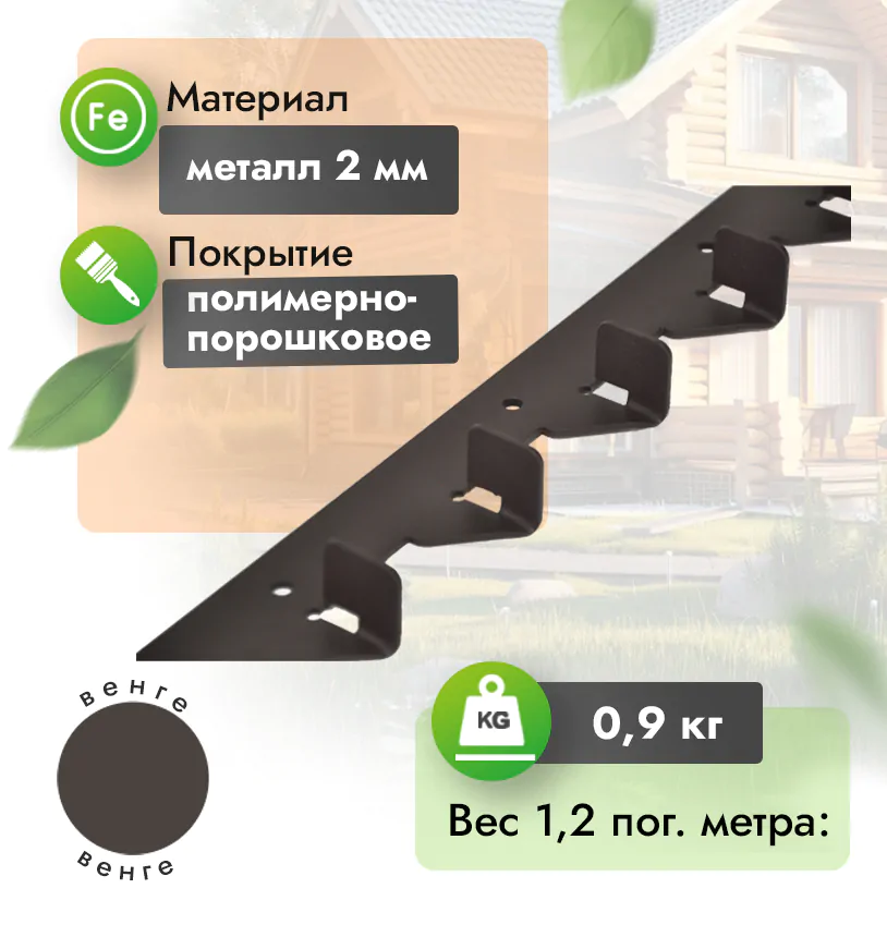 Реечное крепление для стены - Антрацит